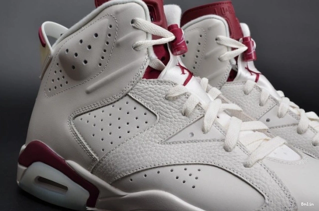 Bmlin Shoes white Jordan 6 Retro Air Maroon 384664-116 0713